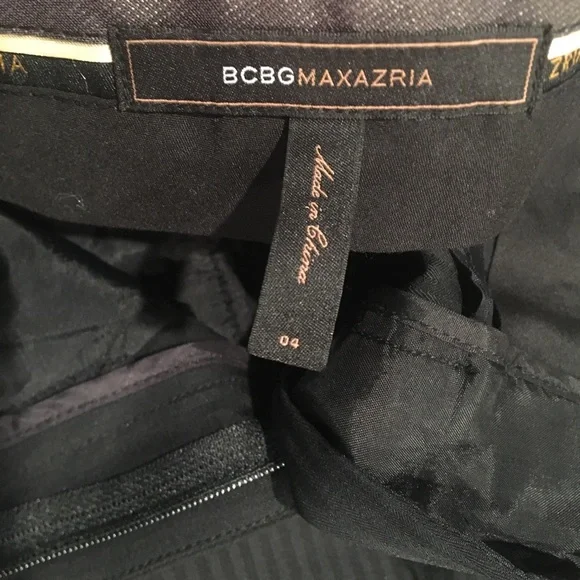 BCBG MaxAzria Wool Black Striped Mariam Pants - Picture 10 of 11